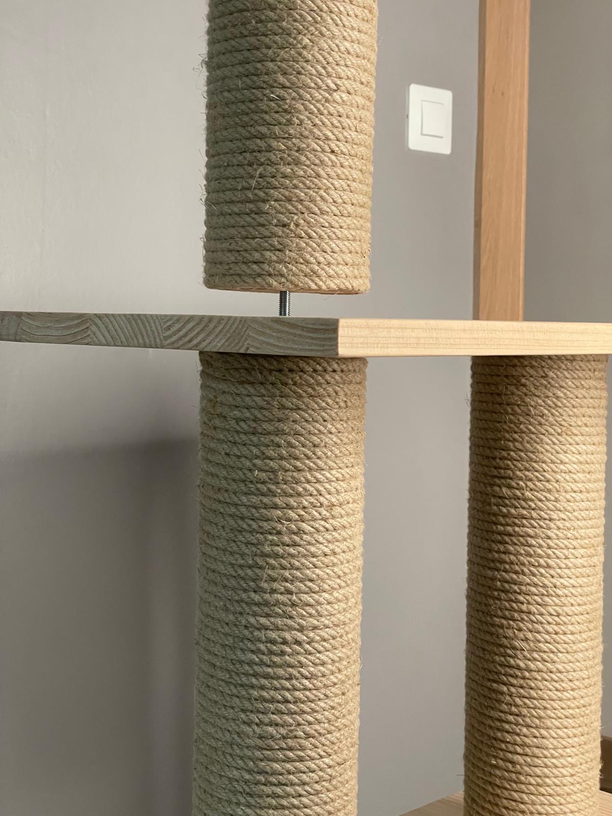 recharge solide pour arbre à chat ou griffoir, corde en chanvre